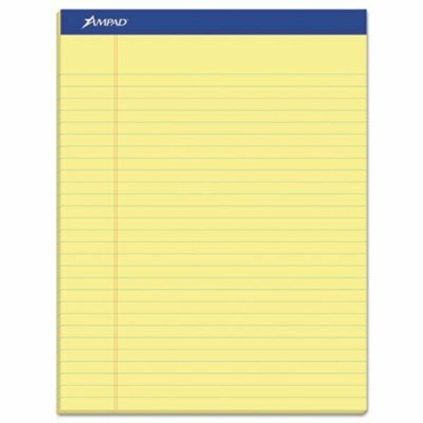 Ampad/ Of Amercn Pd&Ppr Ampad, PERFORATED WRITING PADS, WIDE/LEGAL RULE, 8.5 X 11.75, CANARY, 50 SHEETS, DOZEN 20220